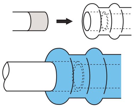 ゴム製可とう伸縮継手　樹脂管用差込みタイプ LVコネクタ : 塩ビ管（VP・VU）と差込み接着するだけの簡単施工